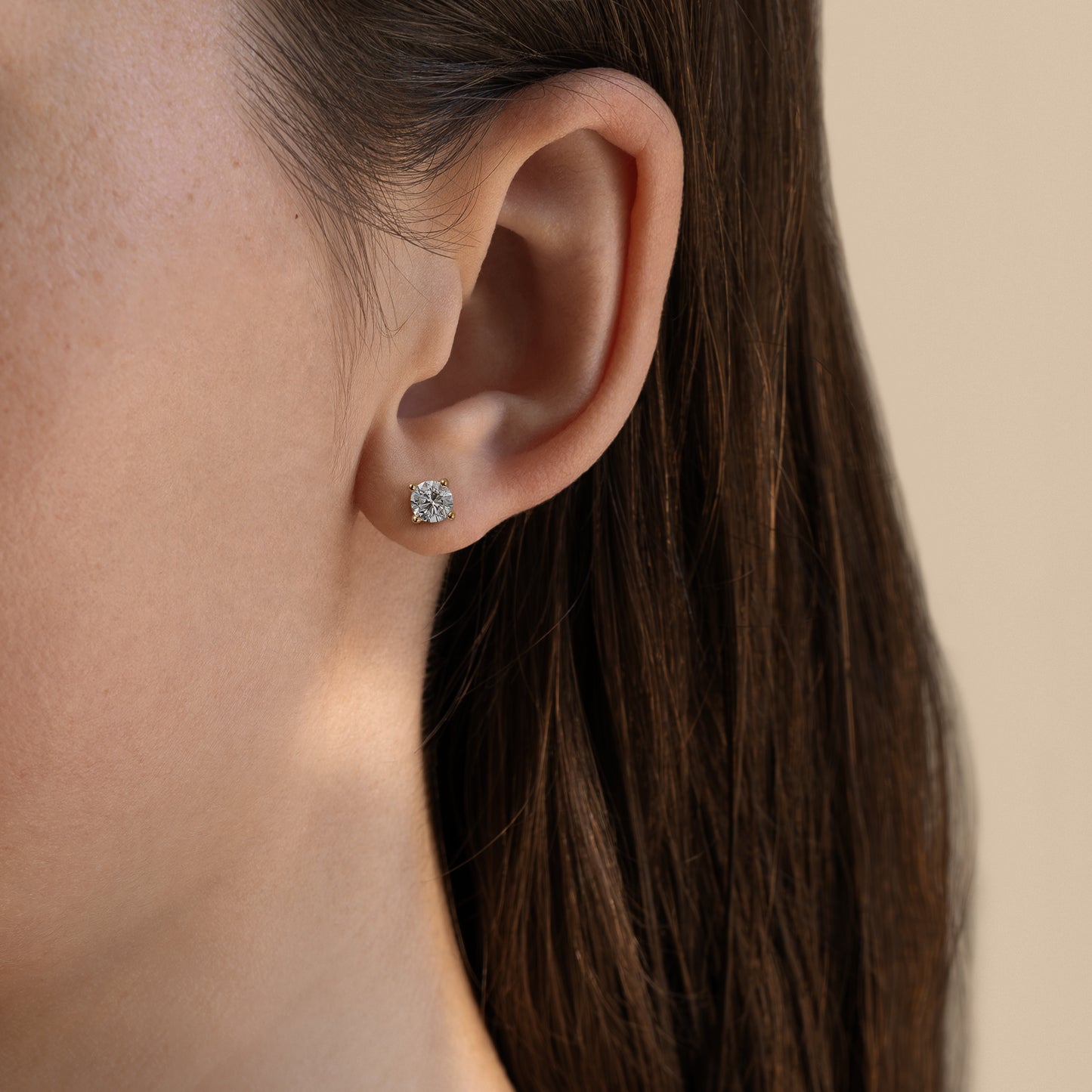 Nola Diamond Ear Studs - 14k