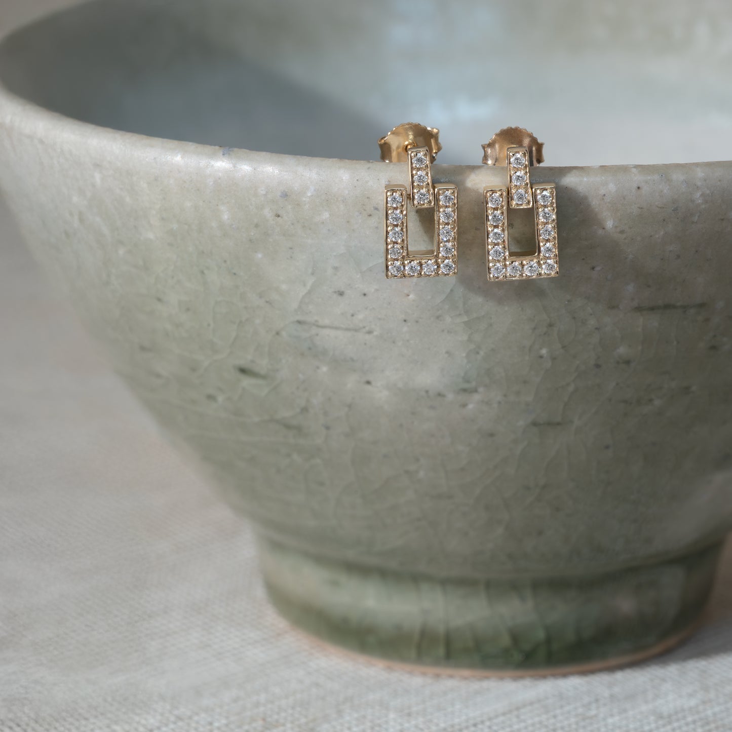 earrings ear studs øreringe ørestikker 9k guld solid gold