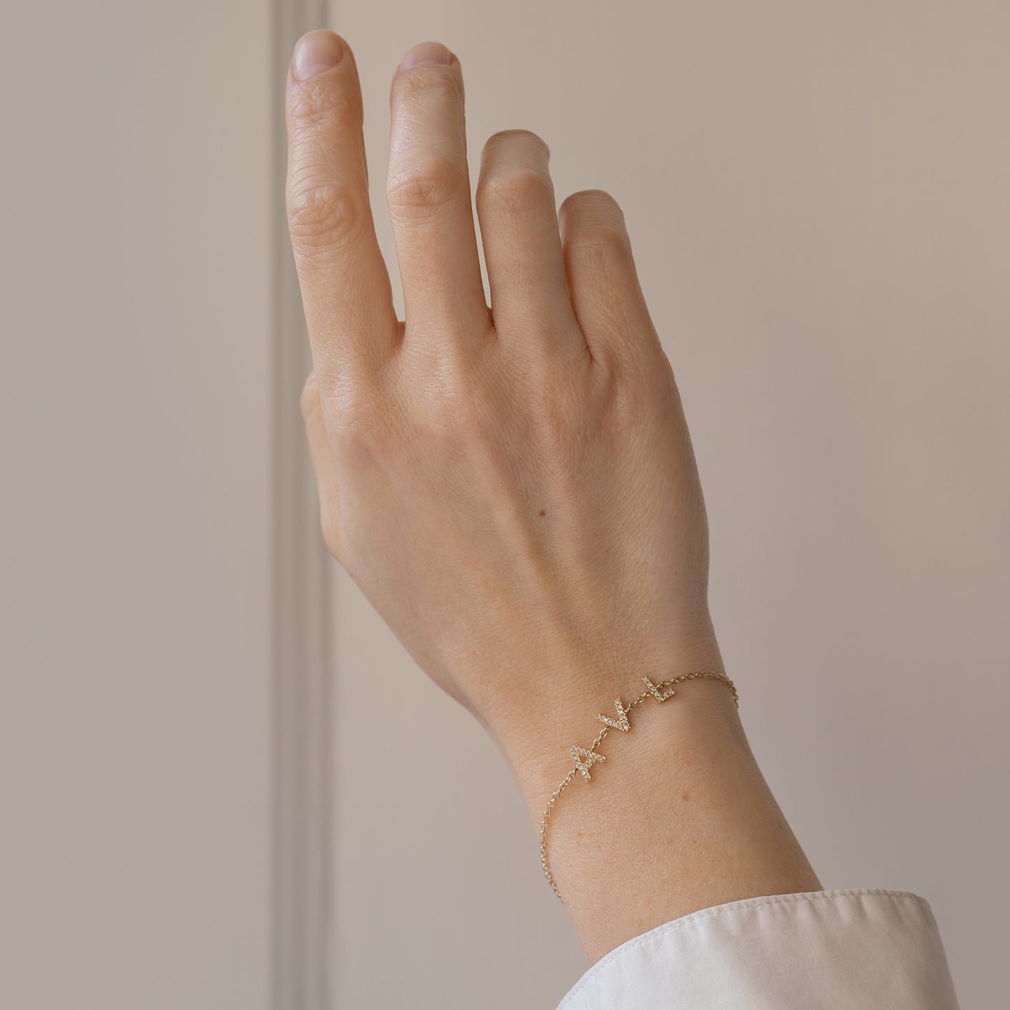 Custom Diamond Letter Bracelet - 9k - Made to Order