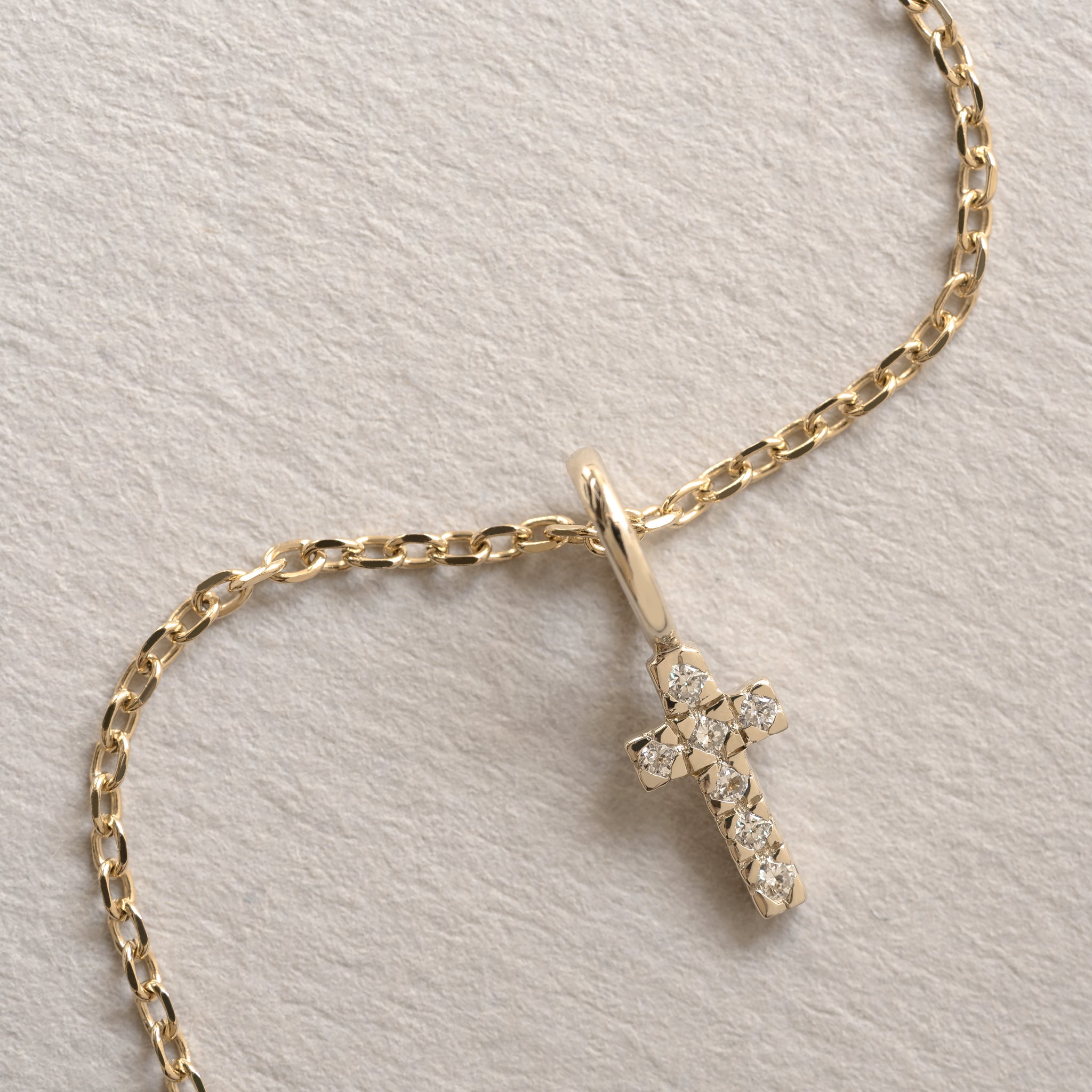 Cross Diamond Charm - 9k – Handcrafted Cph