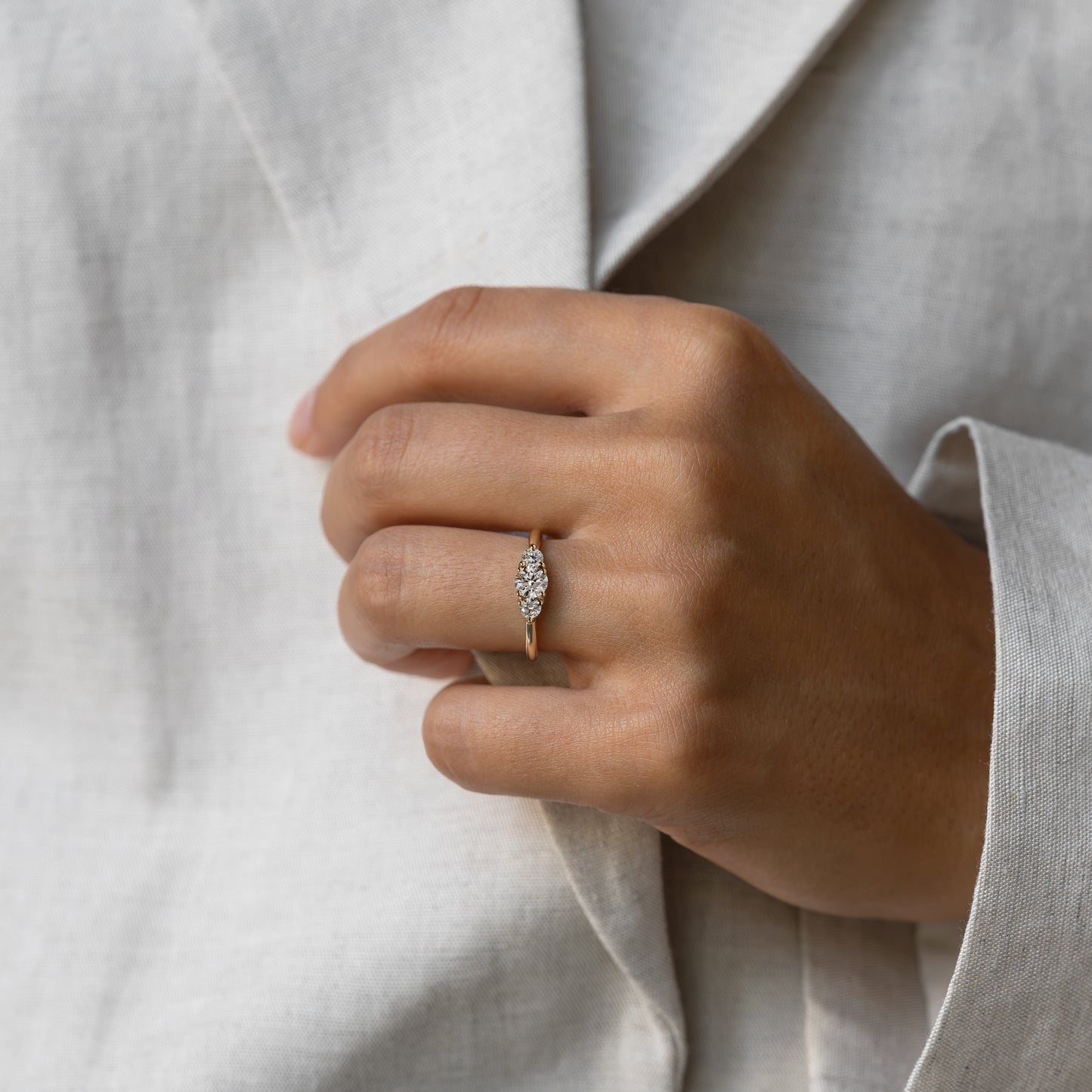 Grace Trilogy Diamond Ring - 14k