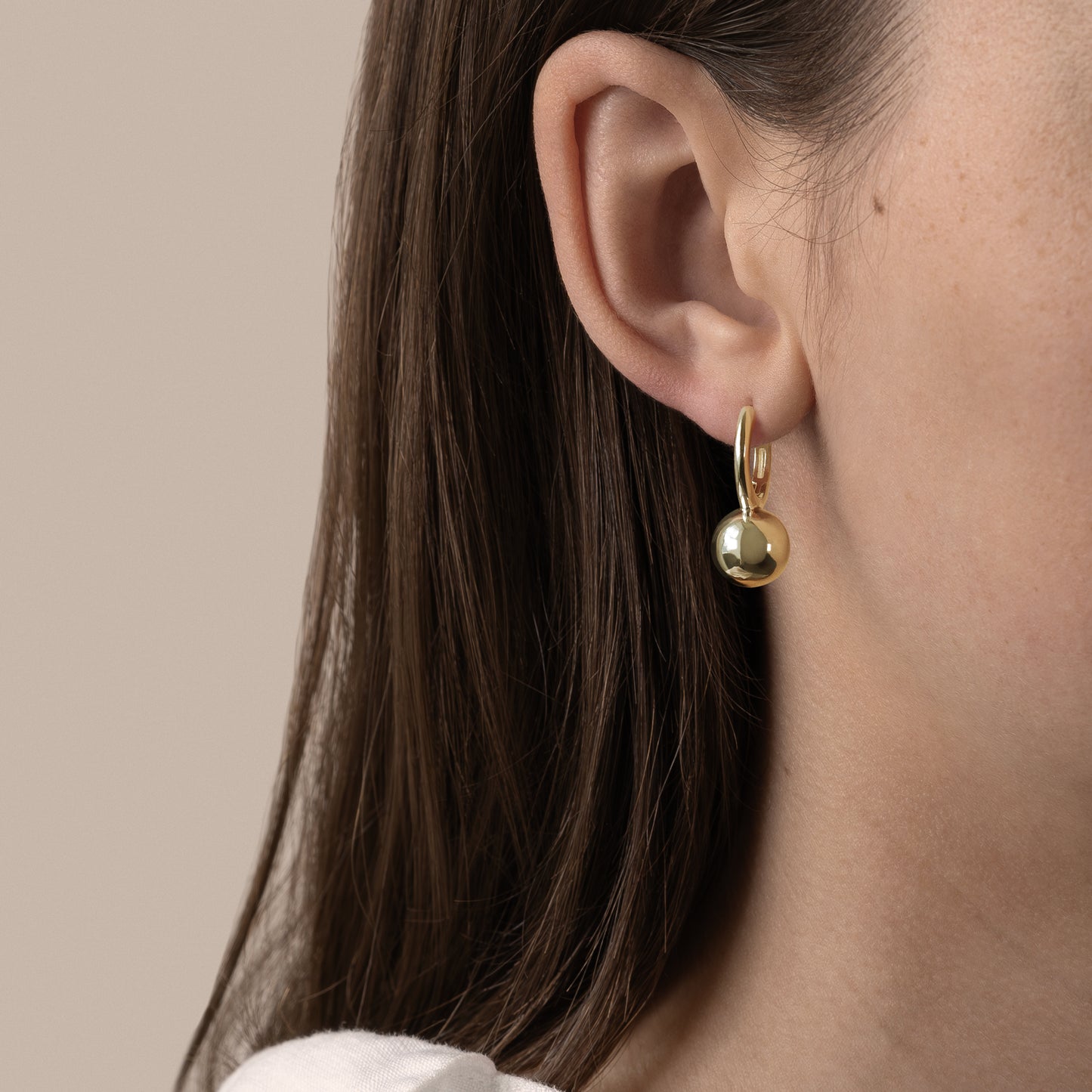 Lima hoops earrings øreringe shiny blanke silver sølv 18k gold plated forgyldt handmade danish design handcrafted handcraftedcph sphere chunky volume