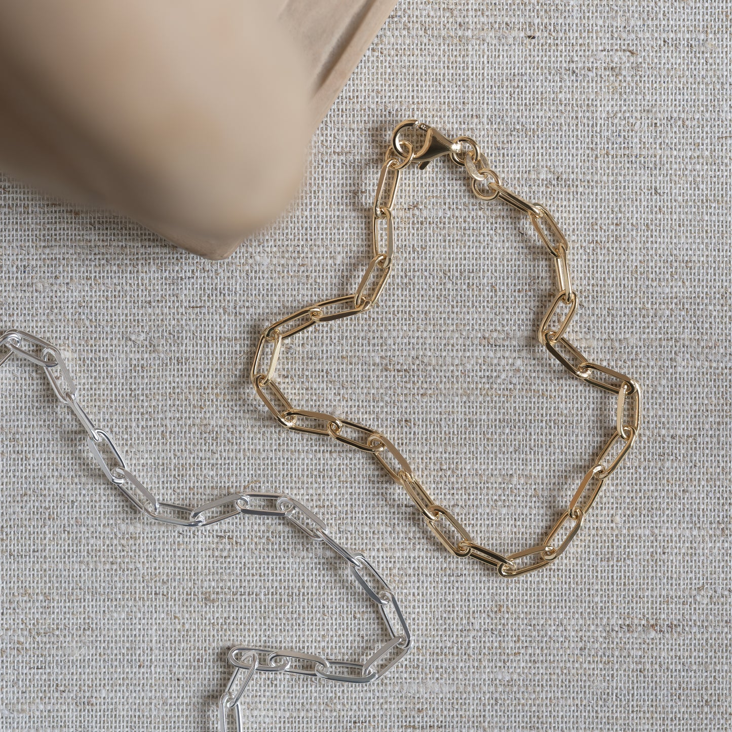 link bracelet armbånd forgyldt sølv silver gold plated design men classic minimal minimalistisk