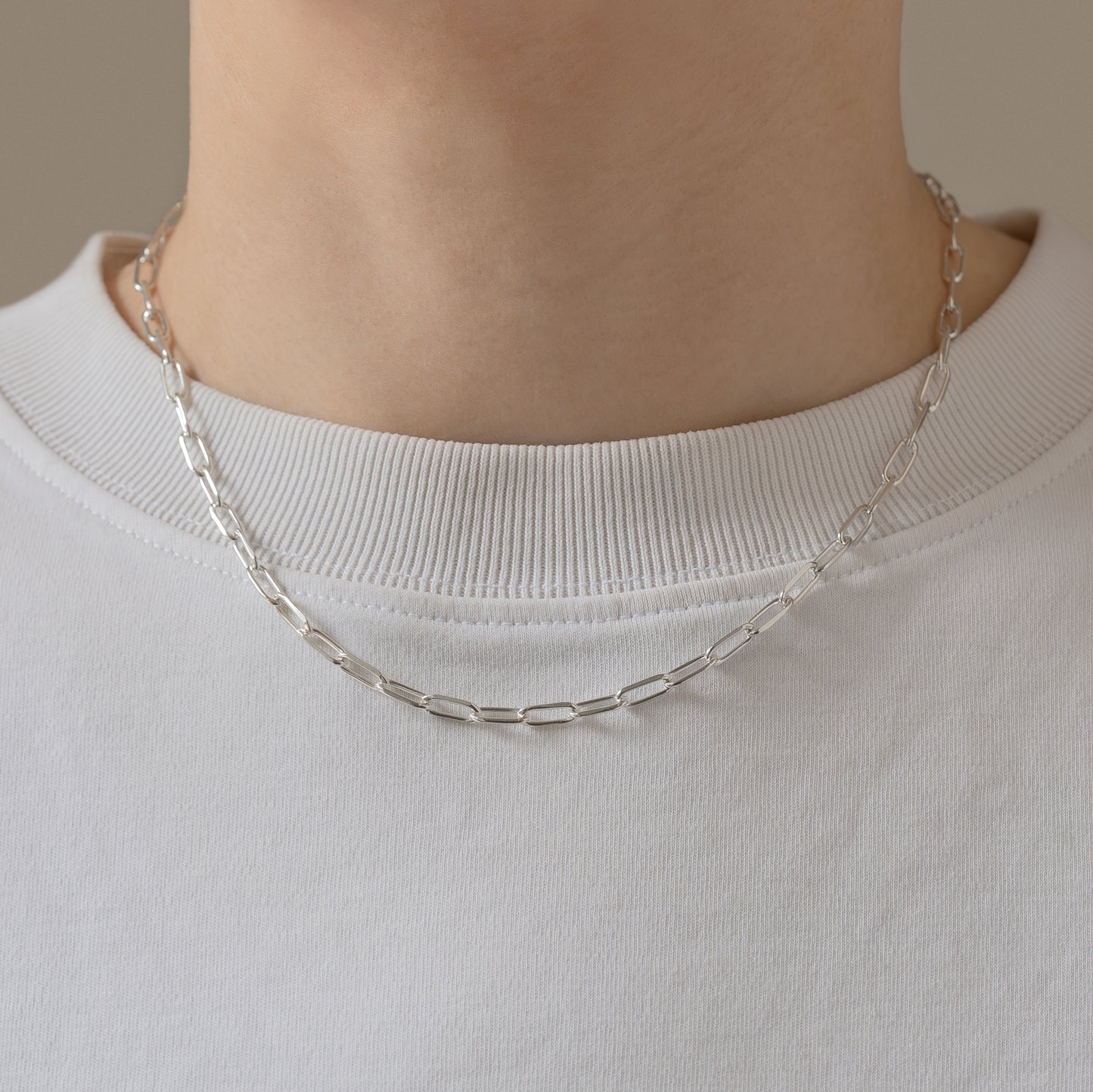 necklace halskæde forgyldt gold plated sølv silver linkchain link chain men design minimalistisk classic minimal