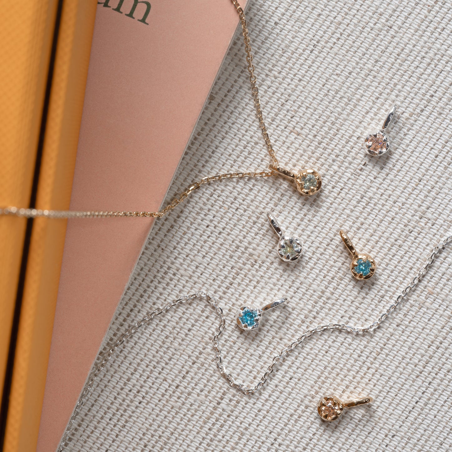 Lola mini charm pendant handcraftedcph silver gold plated sølv forgyldt vedhæng halskæde necklace organic crystal handcrafted handmade texture