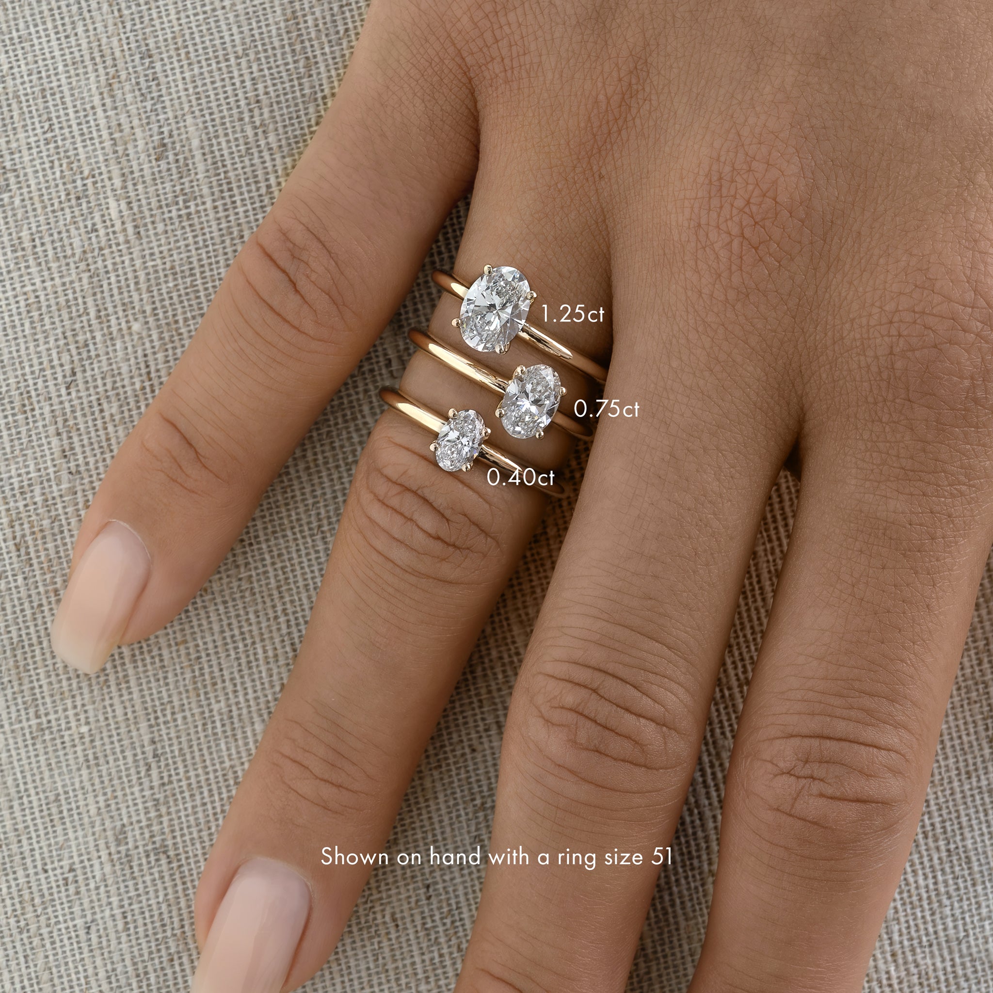 Oval Cut Diamond Size Oval Cut Oval Carat Size On Finger Chart