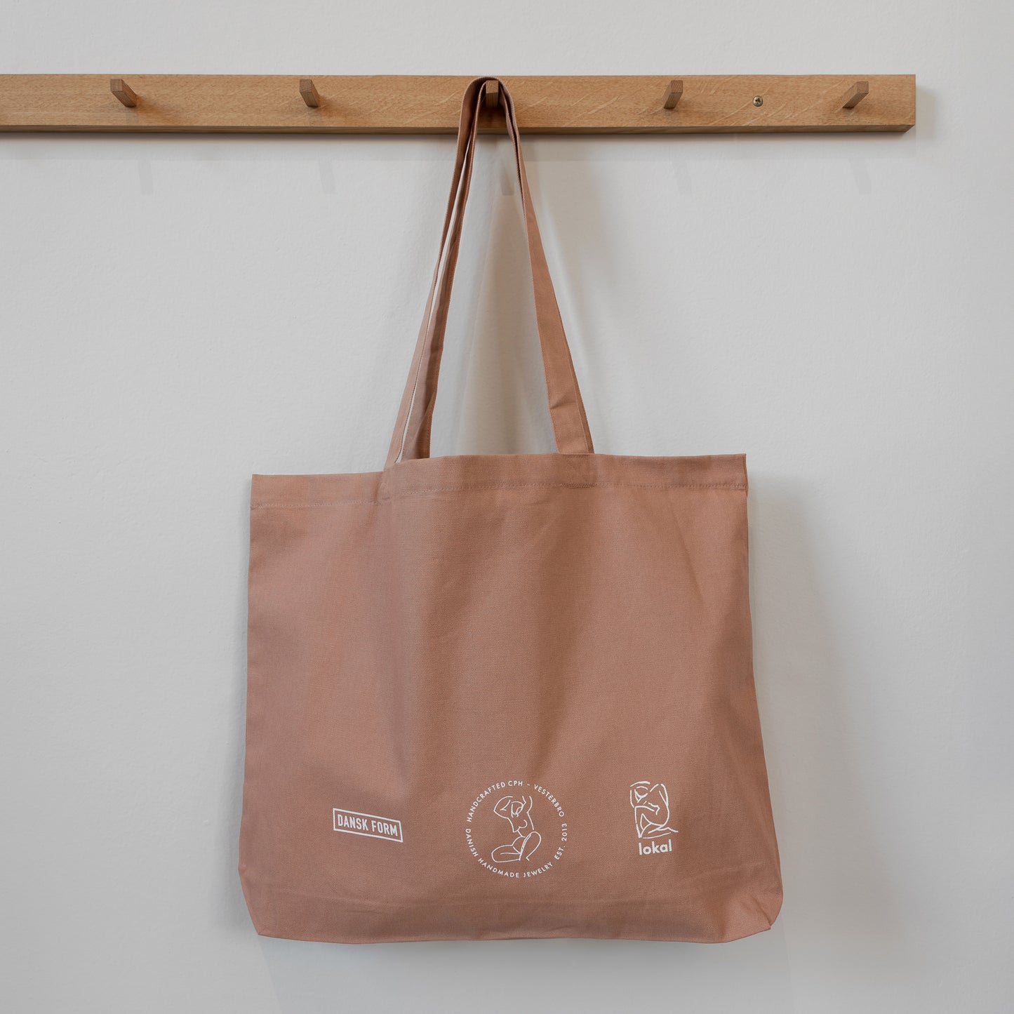 Handcraftedcph shopper tote bag mulepose logo market tote logotryk Copenhagen