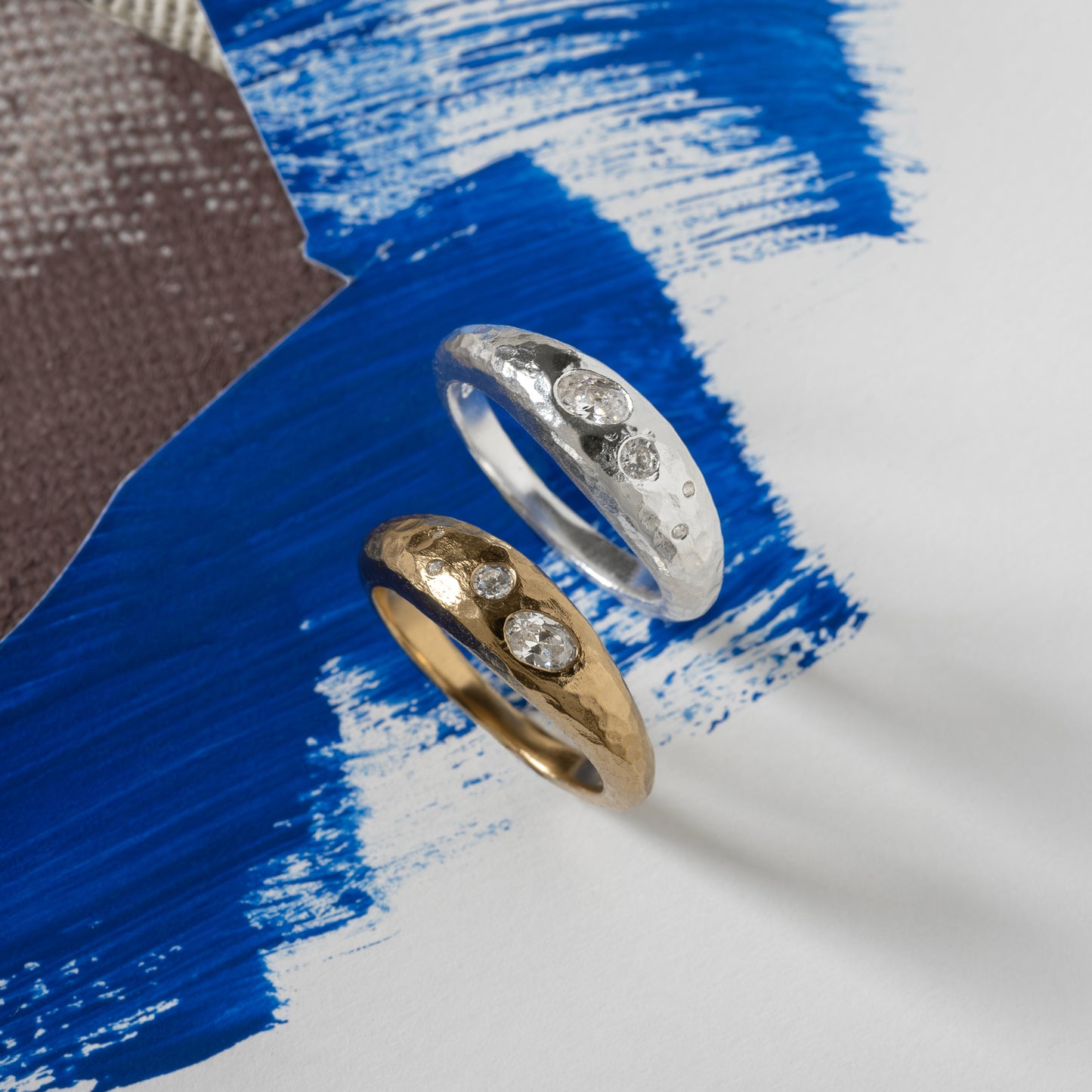Valerie ring handcraftedcph silver gold plated sølv forgyldt signet ring signetring crystal organic texture handcrafted handmade