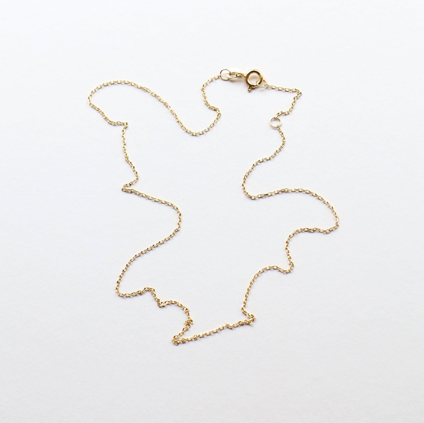 Slim Diamond Cut Necklace - 9k