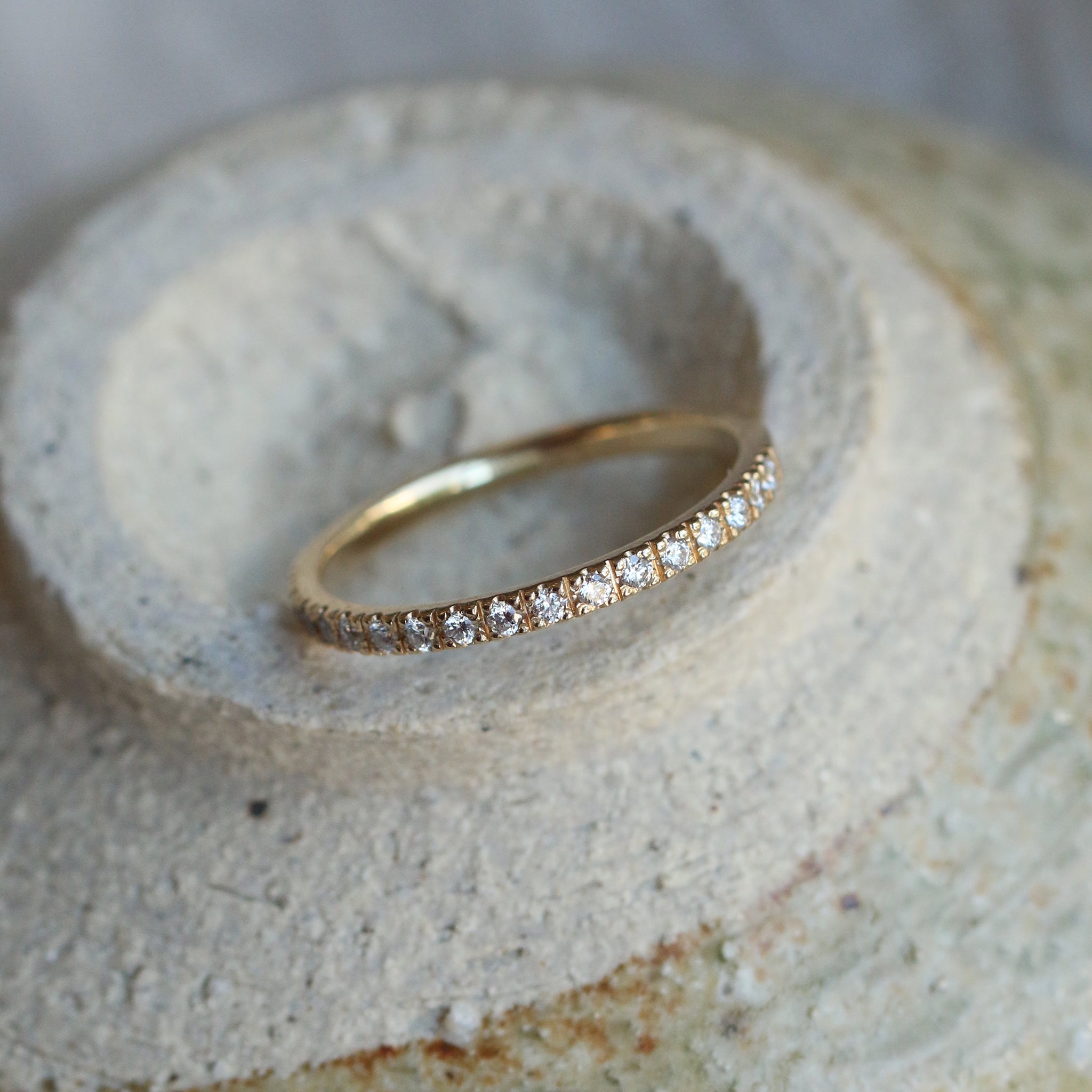 Thin band eternity on sale ring