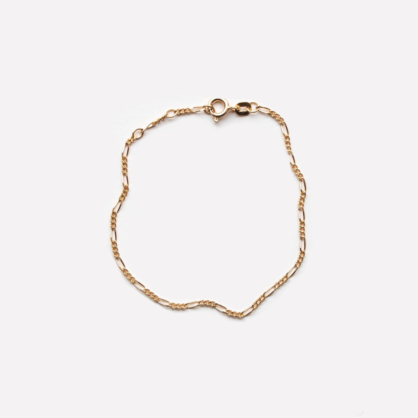 Figaro bracelet armbånd handcraftedcph 18k gold plated 925 sterling silver adjustable bracelet one size figaro armbånd sølv 18k forgyldt classic copenhagen