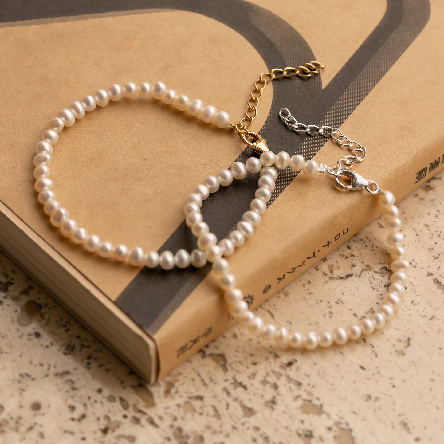 Noor Bracelet pearl bracelet armbånd perlearmbånd freshwater pearls ferskvandsperler 18k gold plated 925 sterling silver forgyldt sølv handcraftedcph handmade danish design