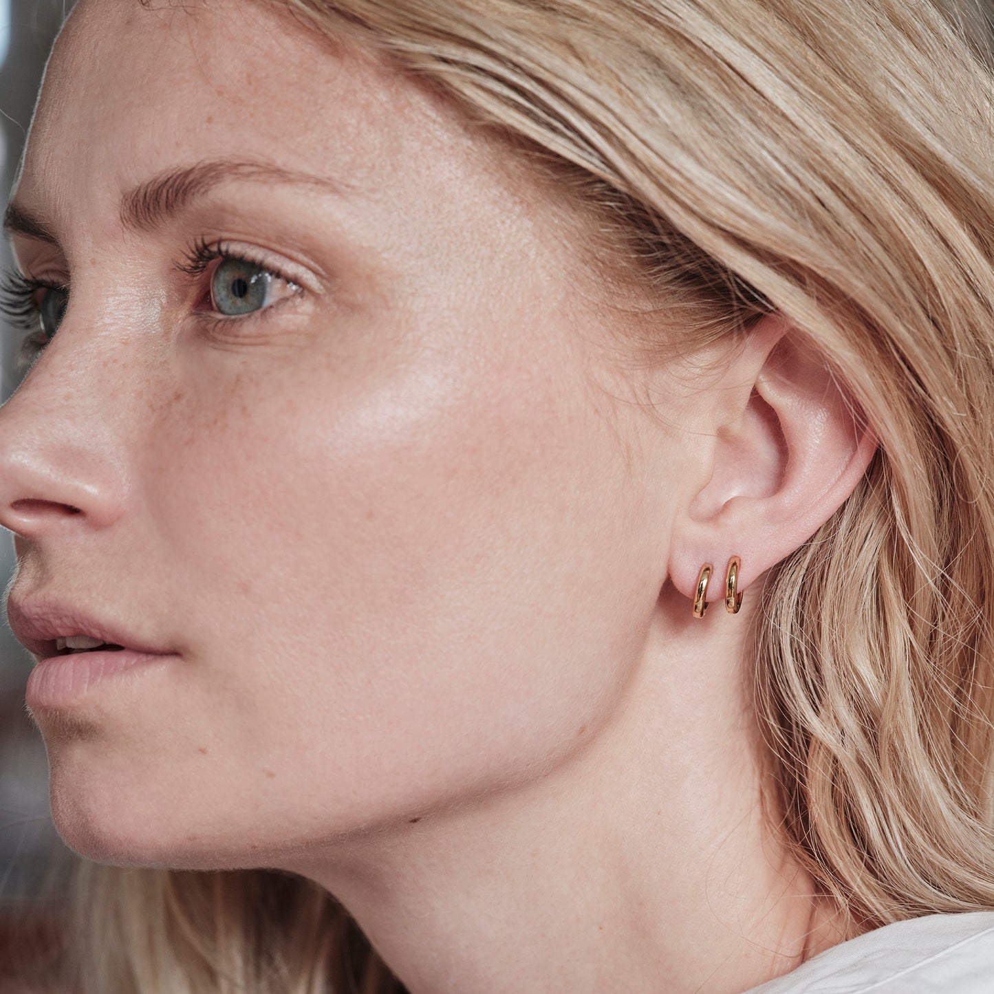 Nova 10.5mm hoops creoles ørering sølv forgyldt gold plated 18k handcraftedcph handmade danish design simple