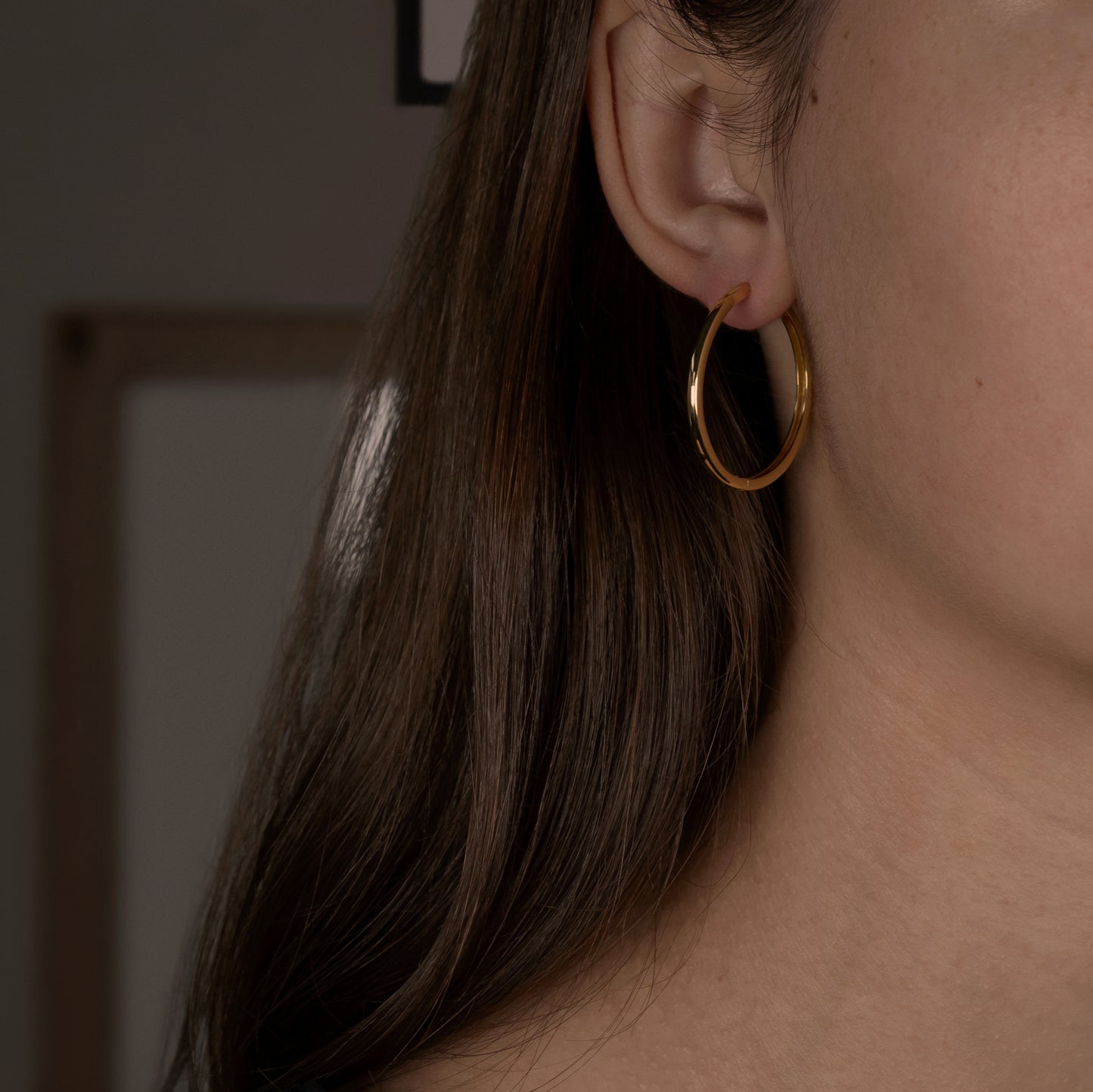 Nova creoles 30mm handcraftedcph classic hoops øreringe kreoler 30 mm sterling silver 18k gold plated sølv forgyldt øreringe handcrafted simple minimal timeles