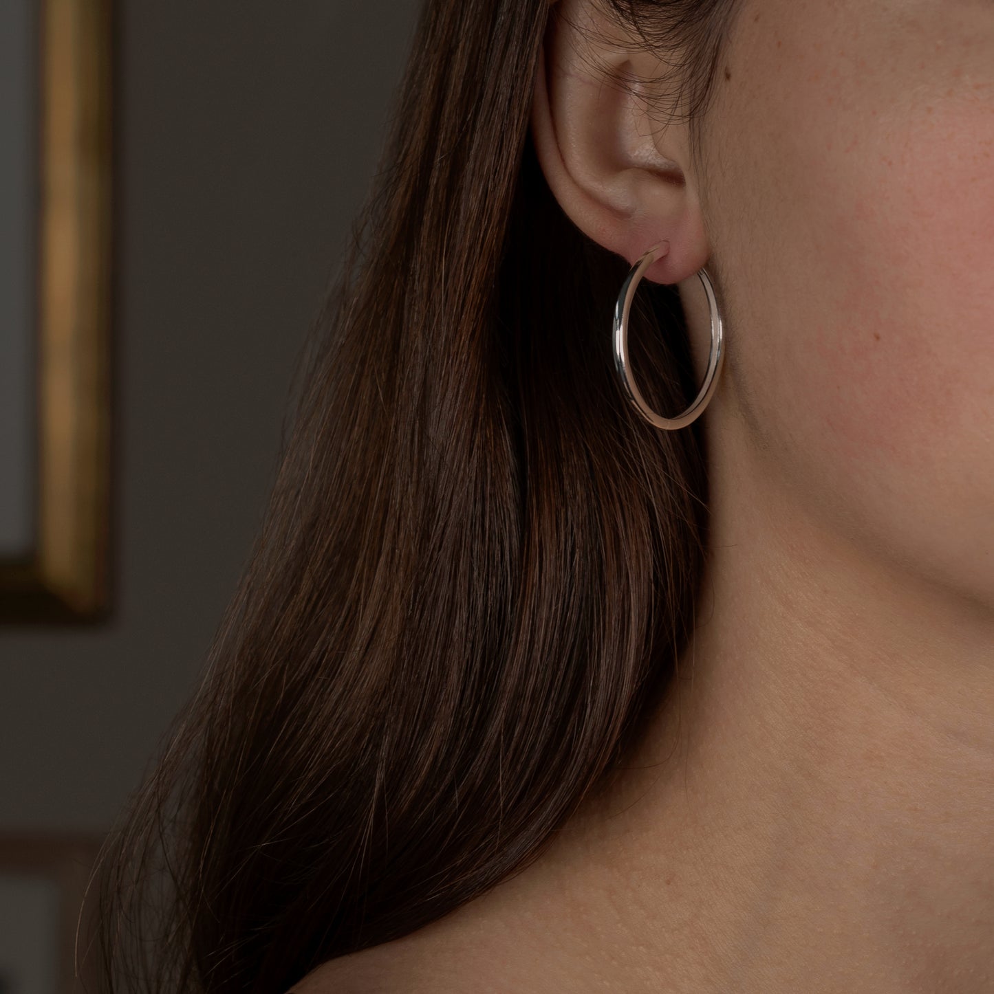 Nova creoles 30mm handcraftedcph classic hoops øreringe kreoler 30 mm sterling silver 18k gold plated sølv forgyldt øreringe handcrafted simple minimal timeles