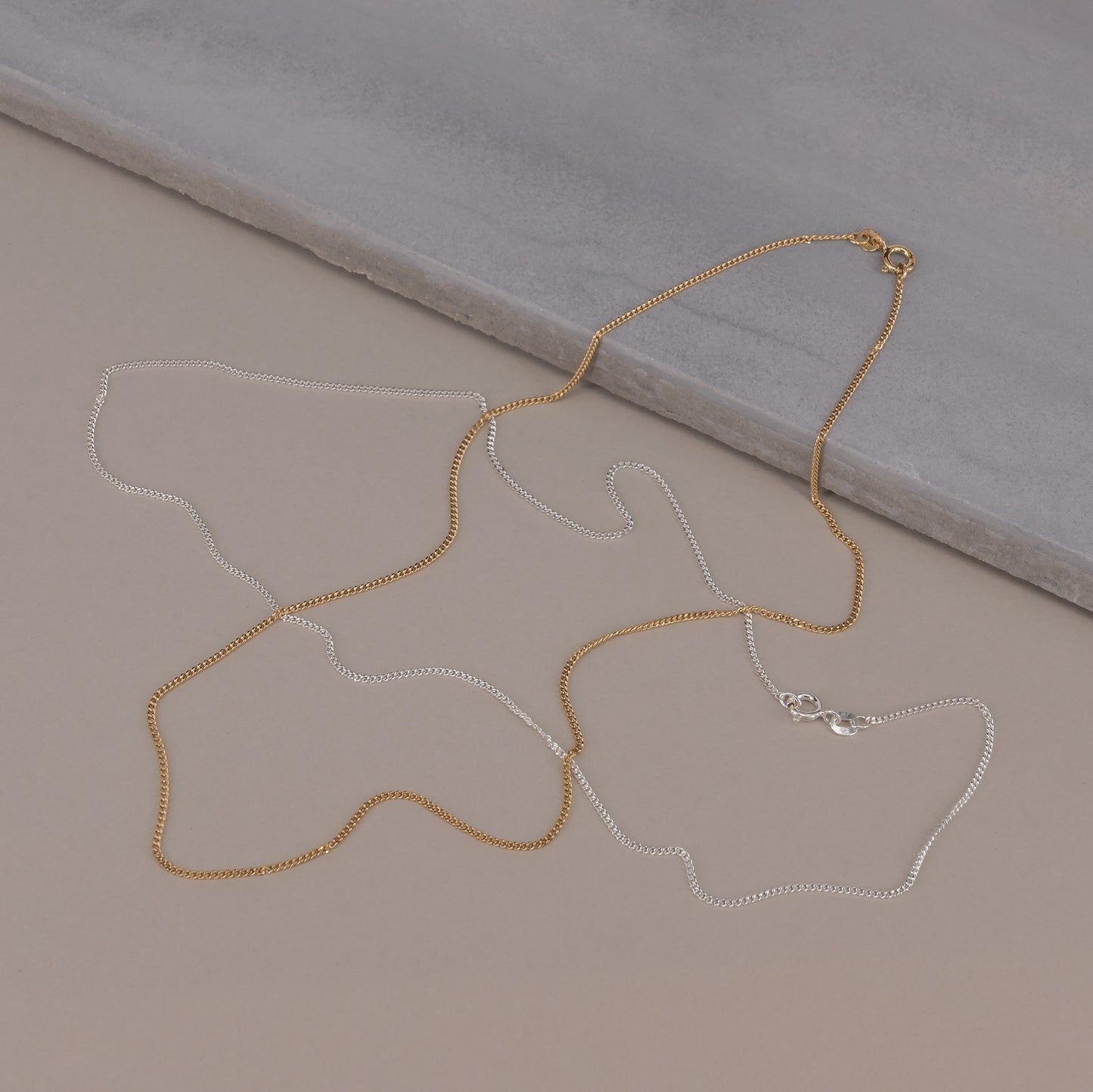 Panser Necklace halskæde classic slim chain 925 sterling silver 18k gold plated forgyldt sølv handcrafted copenhagen handcraftedcph handmade