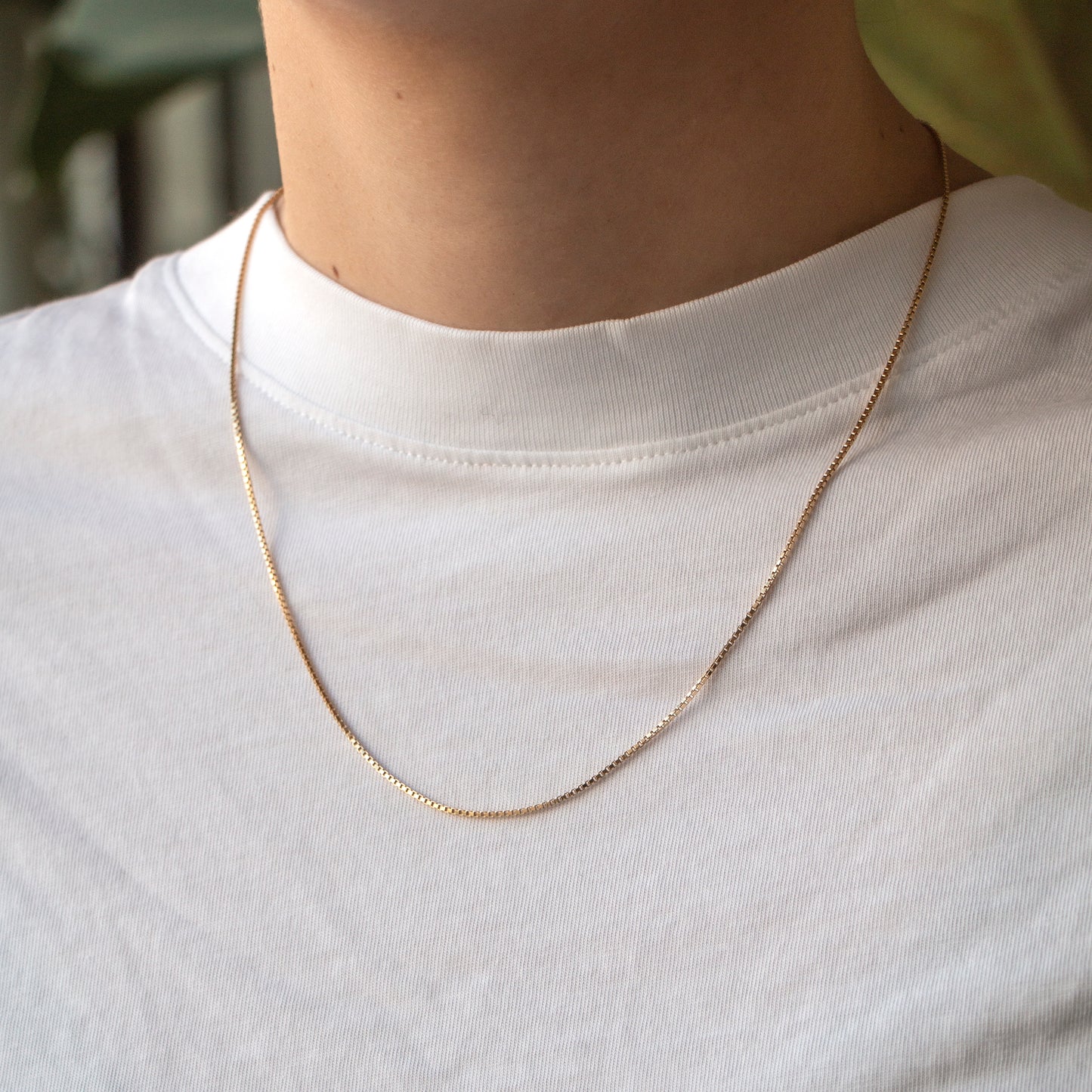 venezia block chain square necklace classic pendant 45 50 60 cm