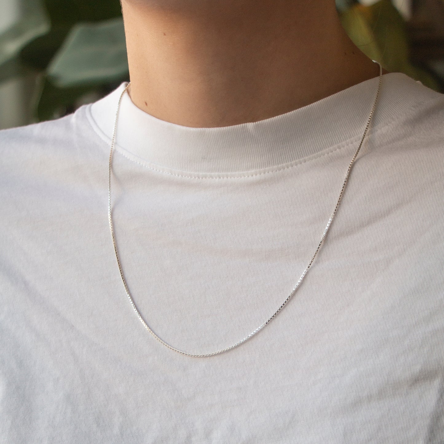 venezia block chain square necklace classic pendant 45 50 60 cm
