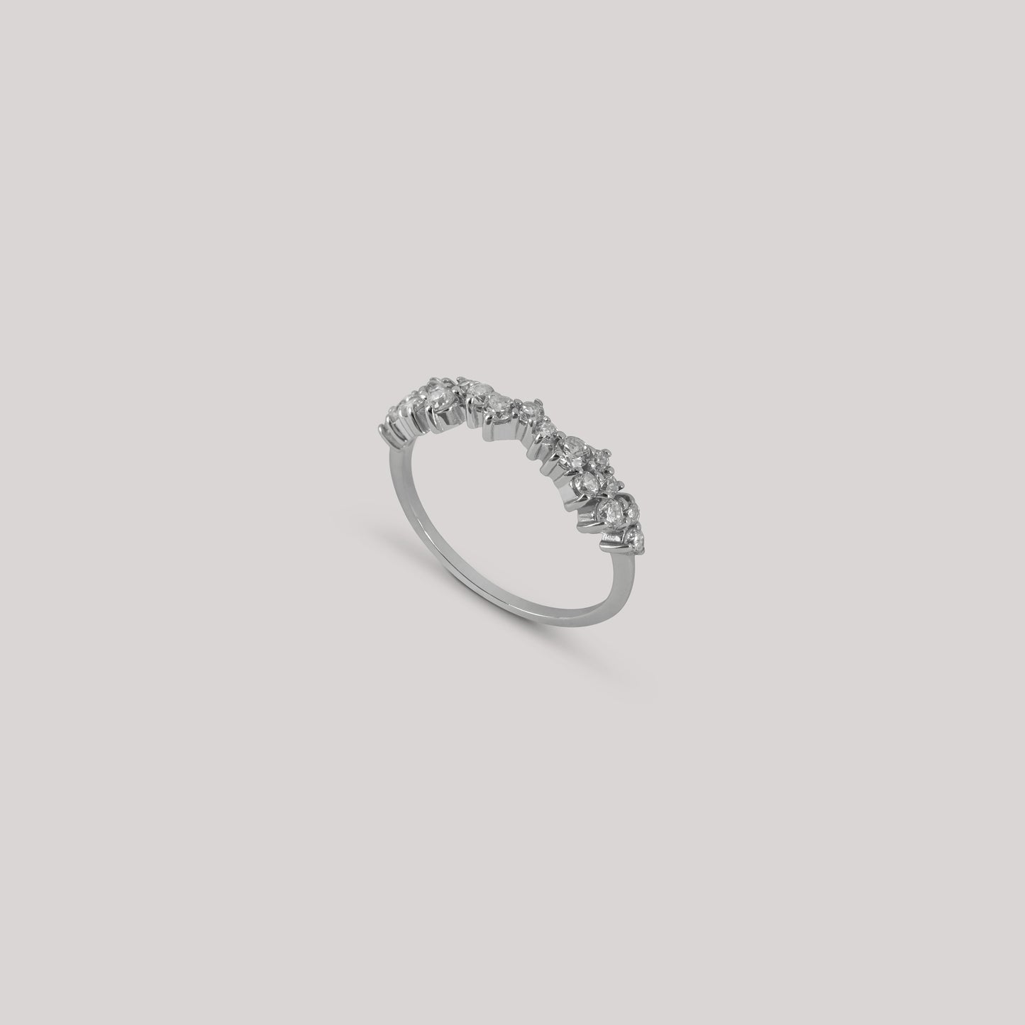 Yaiza Ring HandcraftedCPH jasmine 18k gold plated 925 sterling silver forgyldt sølv cluster crystal organic handmade handcrafted danish design copenhagen
