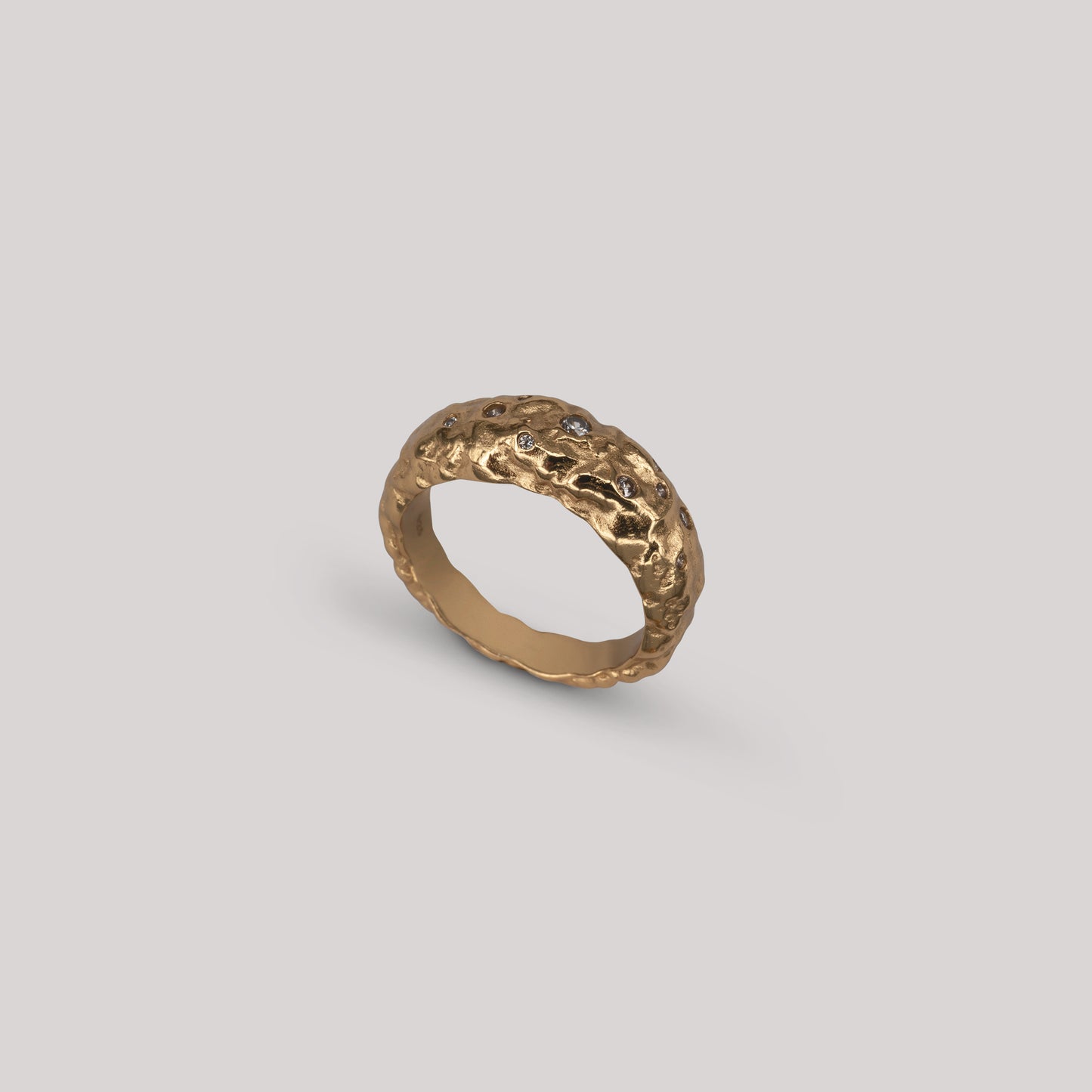 ada crystal dome ring molten melted organic structured cast ring sterling silver 18k gold plated sølv forgyldt organisk smeltet støbt ring håndlavet handmade handcraftedcph danish design handcrafted classic