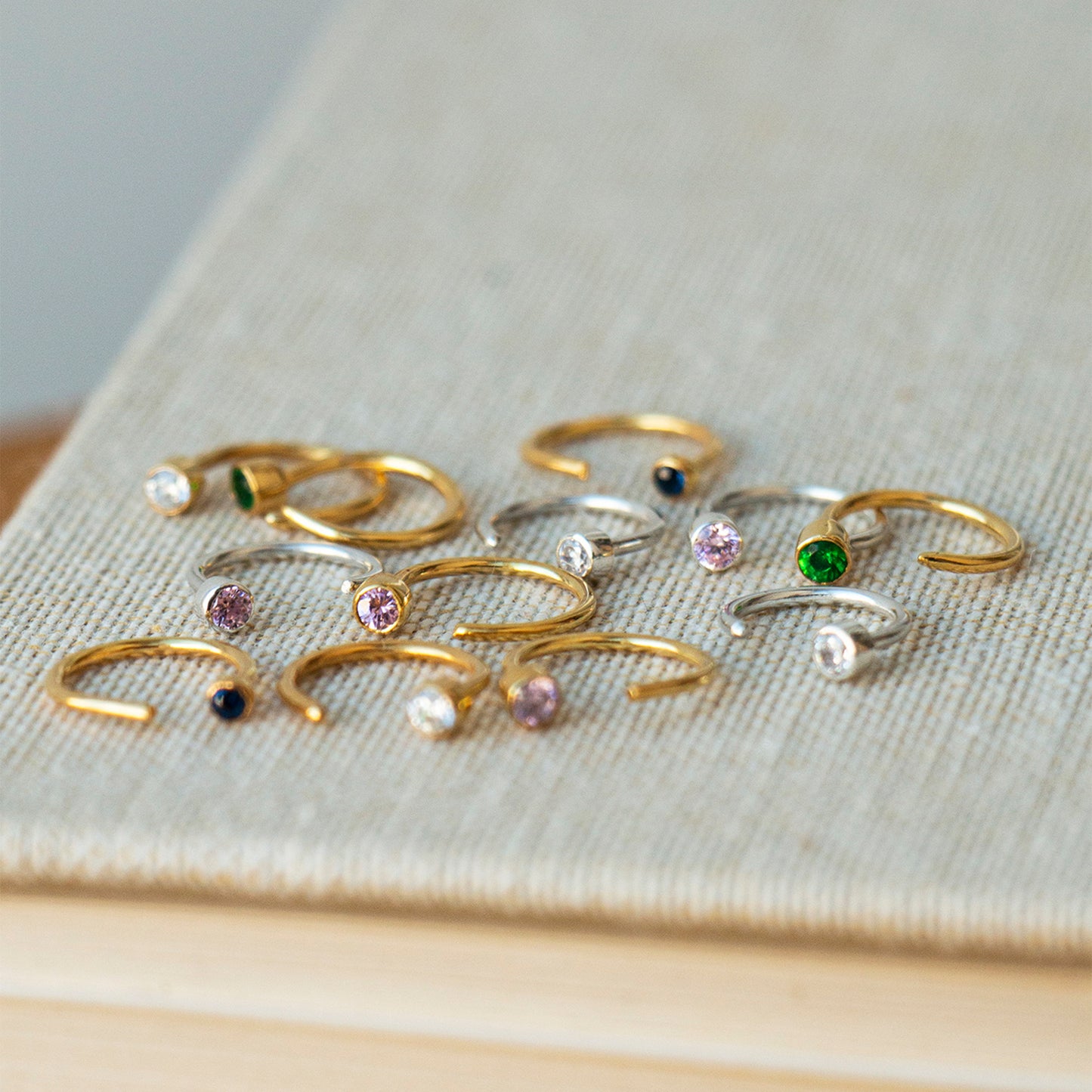 cut hoops handcraftedcph 925 sterling silver 18k gold plated earring ear studs ørestikkere ørering sølv forgyldt handmade handcrafted classic bestseller copehangen