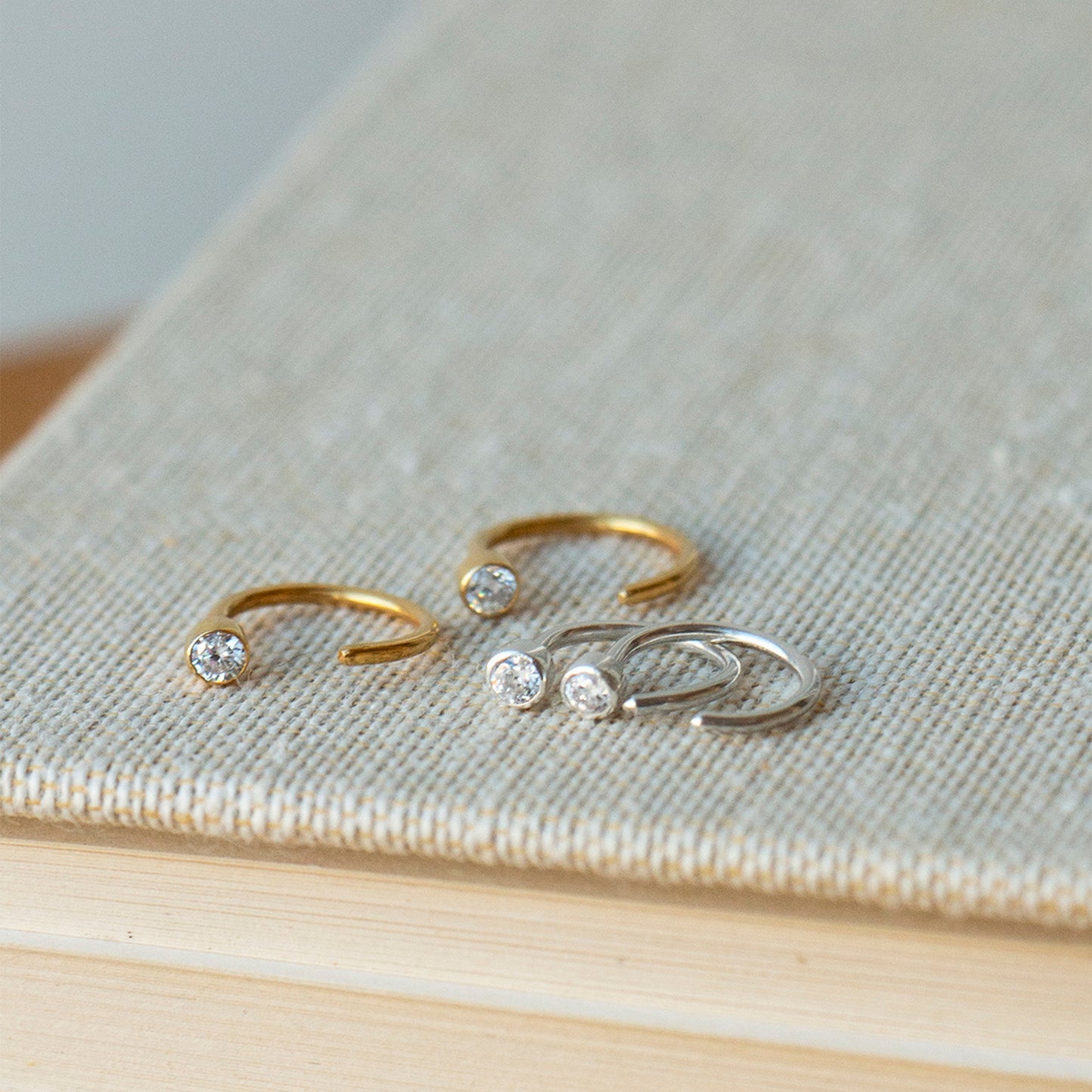 cut hoops handcraftedcph 925 sterling silver 18k gold plated earring ear studs ørestikkere ørering sølv forgyldt handmade handcrafted classic bestseller copehangen