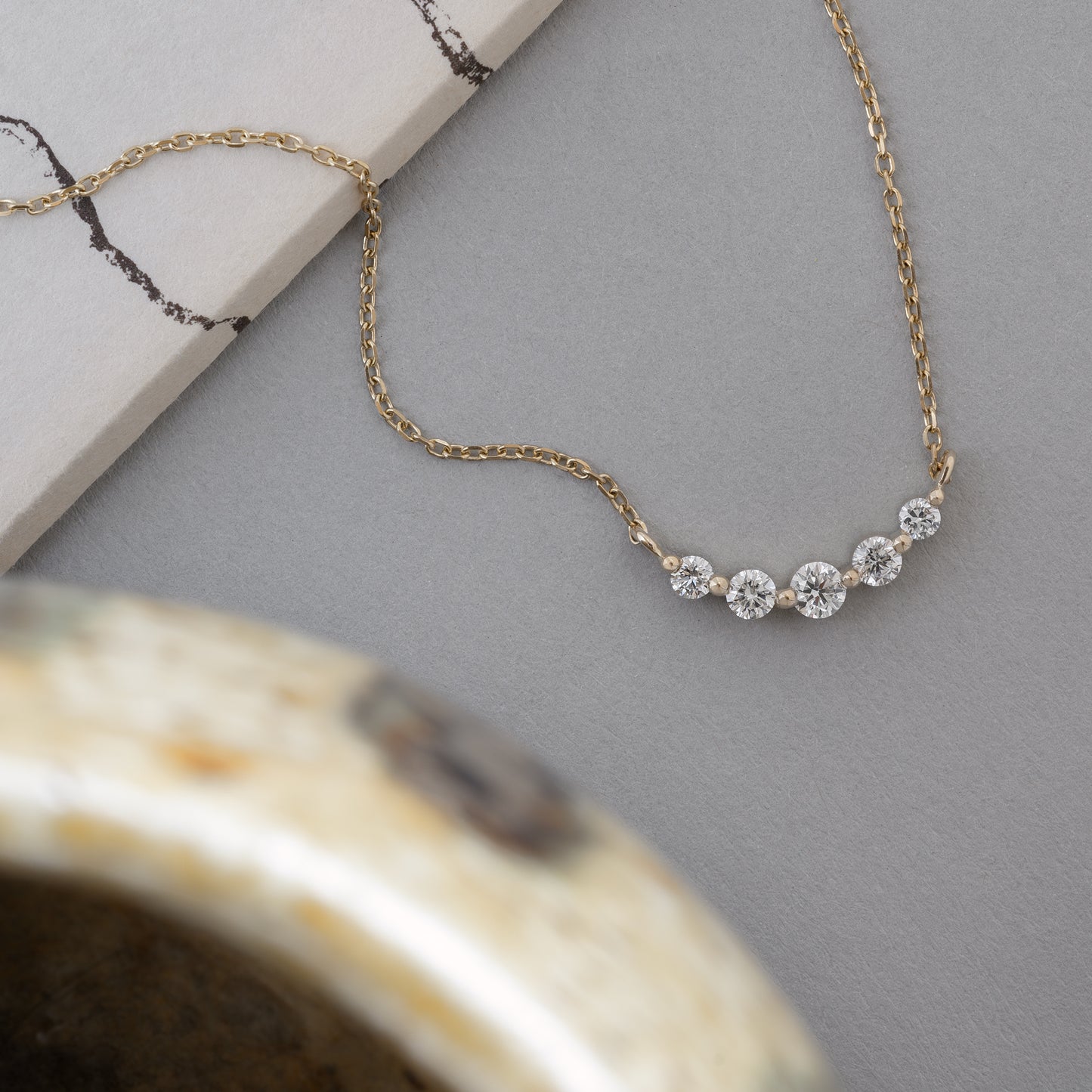 Adelina Diamond Necklace - 14k - Made to Order