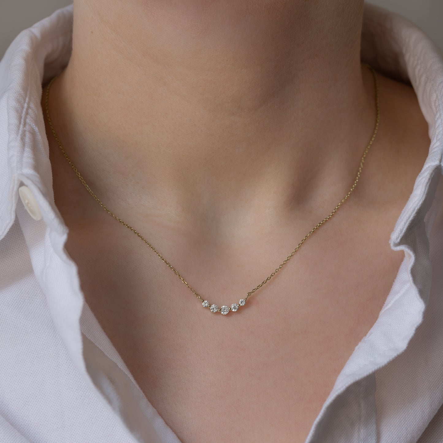 Adelina Diamond Necklace - 14k - Made to Order