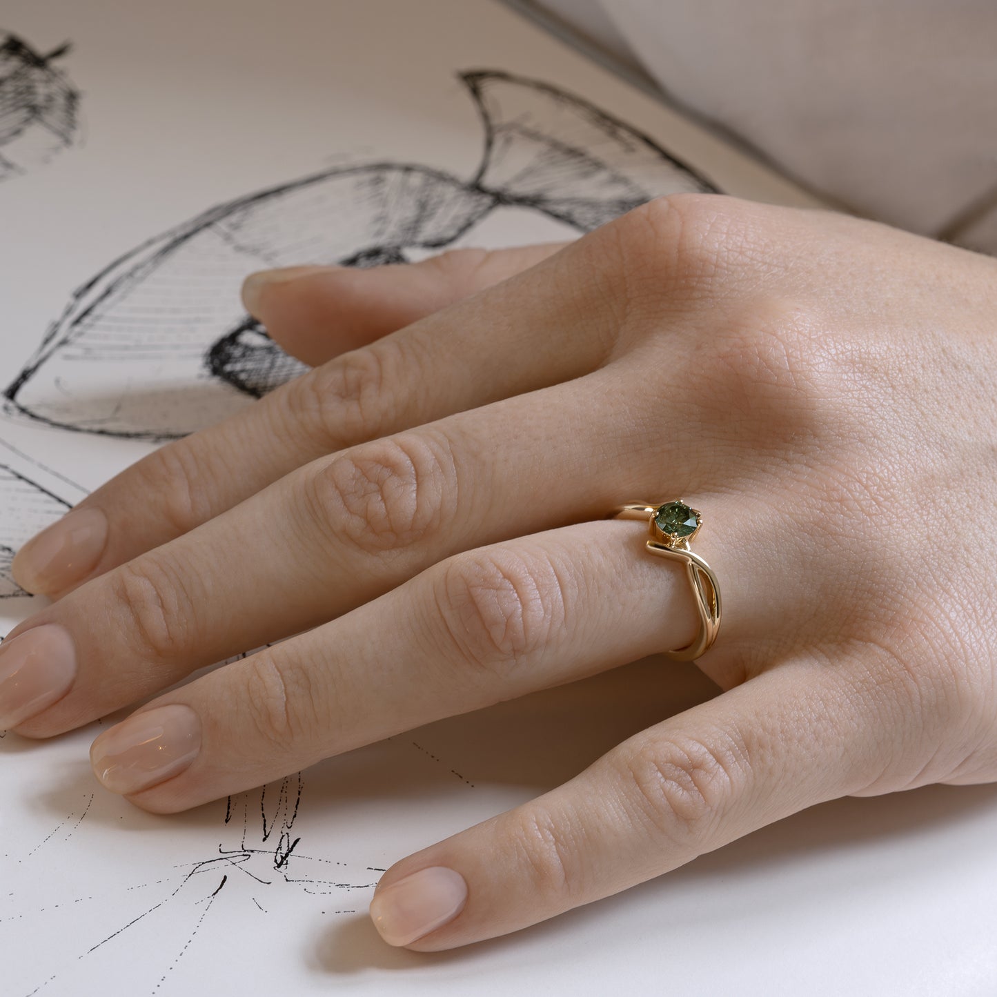 14k gold ring, gold ring, wedding, engagement, bryllup, forlovelse, forlovelsesring, wedding ring, diamonds, diamanter, lab diamanter