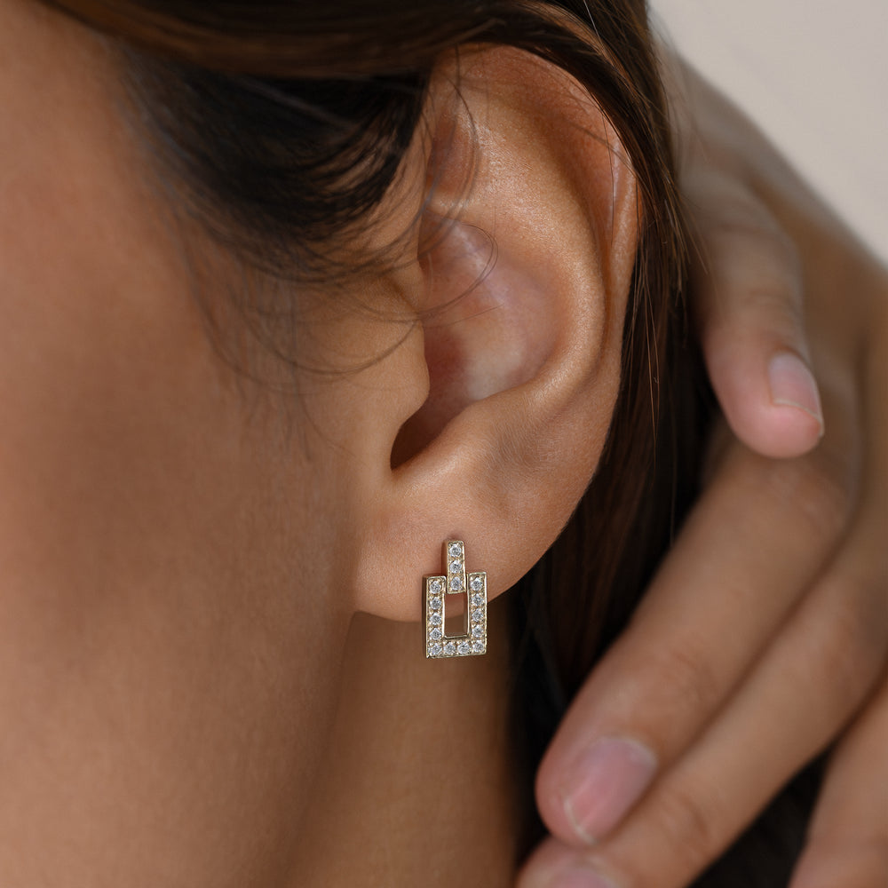 earrings ear studs øreringe ørestikker 9k guld solid gold 