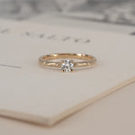 Textured Solitaire Ring - 14k - Made to Order
