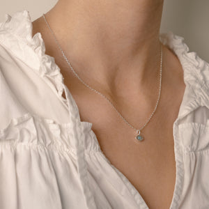 Lia pendant vedhæng halskæde 925 silver 18k gold plated guldbelagt forgyldt sølv sten zirconia krystal feminine eye-shape øje simple simpel modern charm handcraftedcph handcrafted jewelry copenhagen handmade danish design contemporary