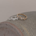 Lou ring 925 silver gold plated guldbelagt sølv feminine simple simpel krystal crystals zirconia blank shiny cluster timeless tidløs stones handcraftedcph handcrafted jewelry copenhagen handmade danish design contemporary