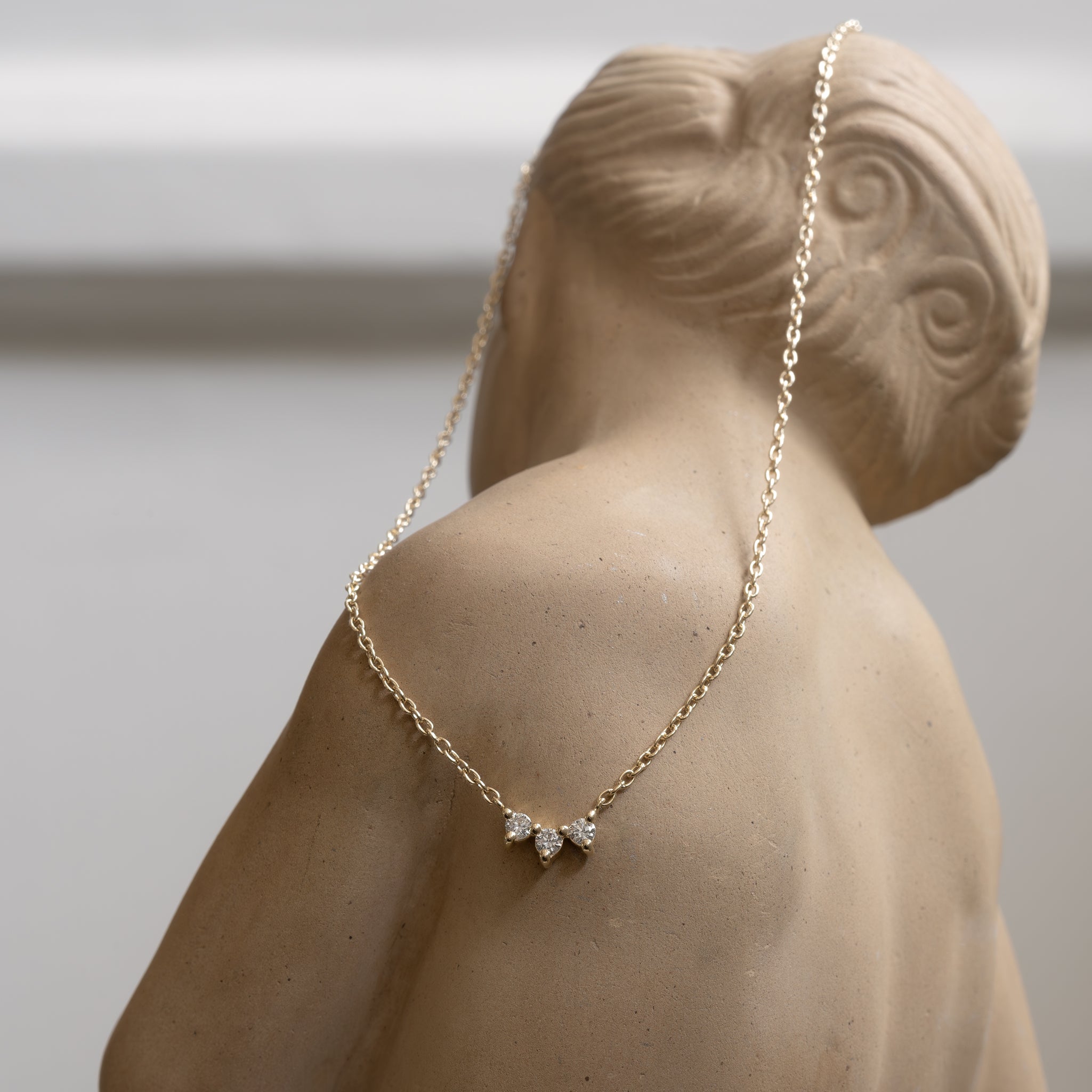 Luisa Diamond Necklace - 9k – Handcrafted Cph