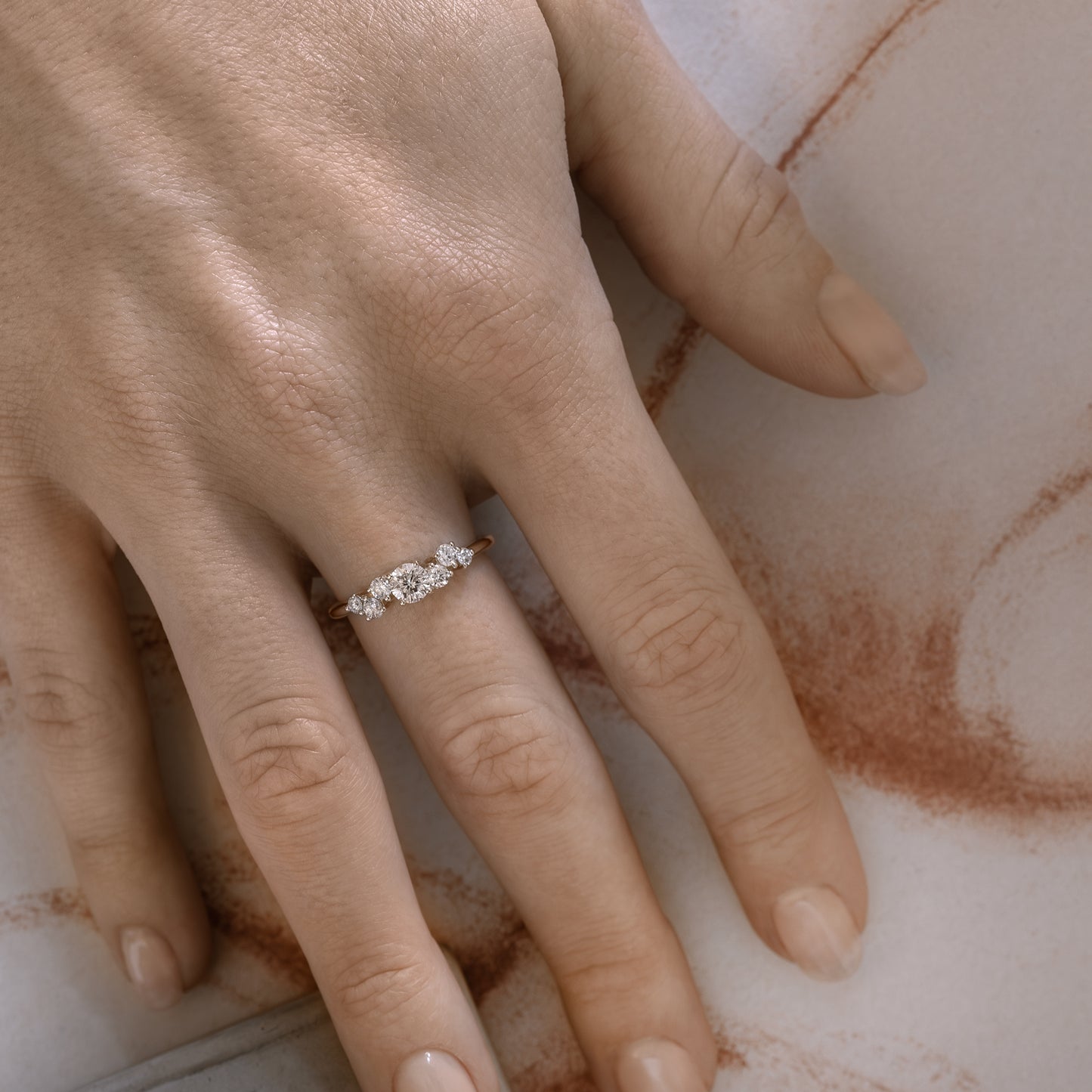 14k gold ring, guldring, guld, 14k guld, cluster ring, wedding ring, bryllup, engagement ring, forlovelsesring, lab diamant, lab diamanter, diamonds