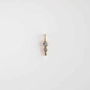 Alaia pendant solid gold massiv guld pendant trilogi safir white sapphire handcraftedcph