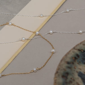 Alberta Pearl Necklace handcraftedcph freshwater pearl perle halskæde perlehalskæde ferskvandsperler 925 sterling silver 18k gold plated forgyldt sølv handmade handcrafted copenhagen