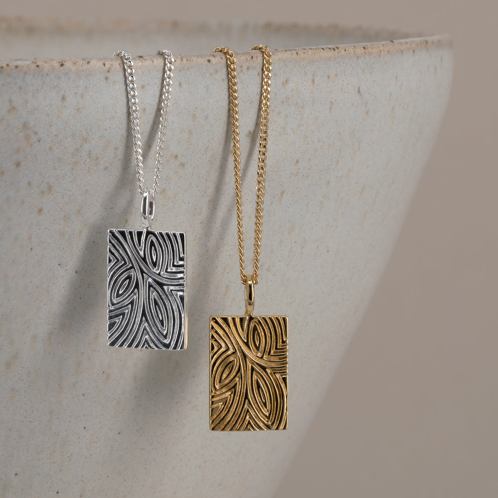 Aspen Pendant 925 Sterling silver 18k gold plated forgyldt sølv charm vedhæng necklace halskæde HandcraftedCPH Handcrafted Copenhagen Danish design organic leaf design nature