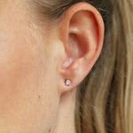 Classic earstuds sapphire 9k solid gold handcraftedcph