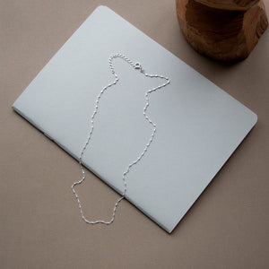 Saturn necklace handcraftedcph sterling  silver 18k gold plated halskaede sølv forgyldt justerbar adjustable one size shiny venus Handcrafted