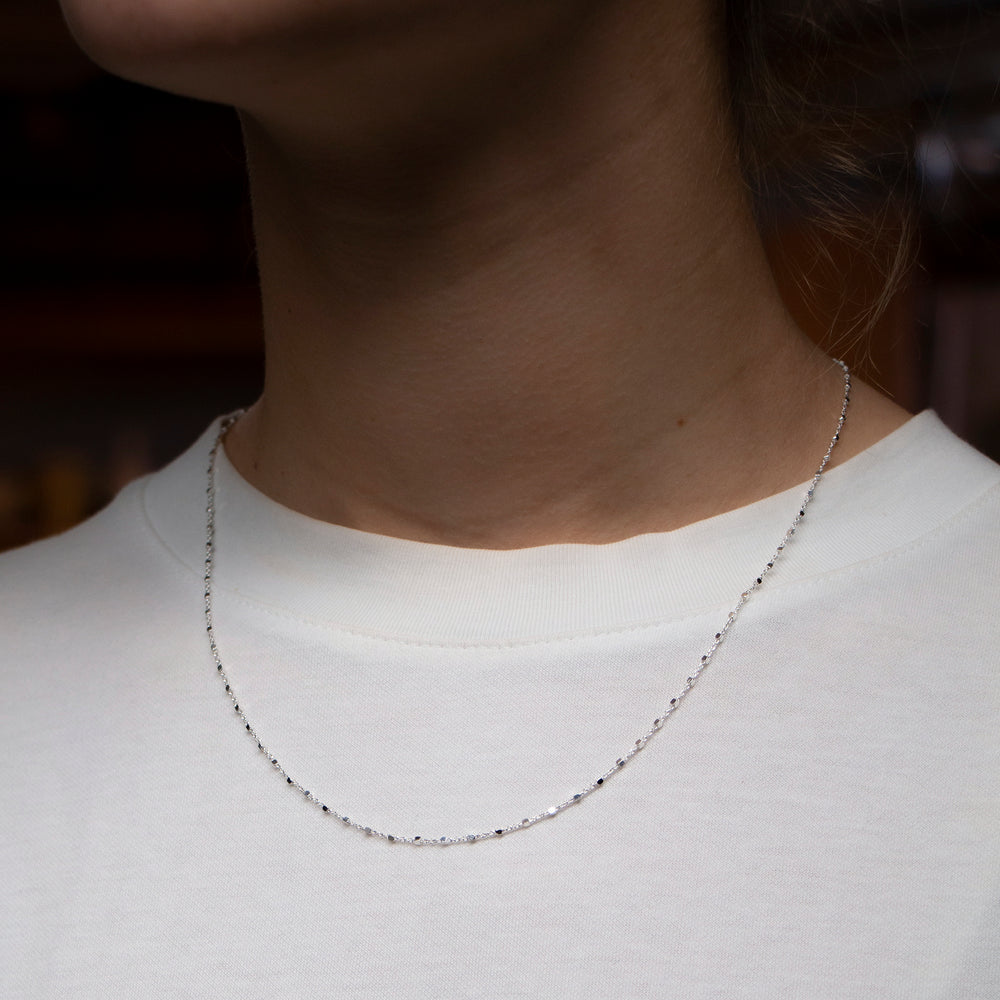 Saturn necklace handcraftedcph sterling  silver 18k gold plated halskaede sølv forgyldt justerbar adjustable one size shiny venus Handcrafted