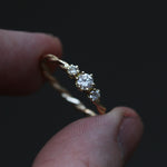 Swirled Diamond Ring - 14k - Made to Order