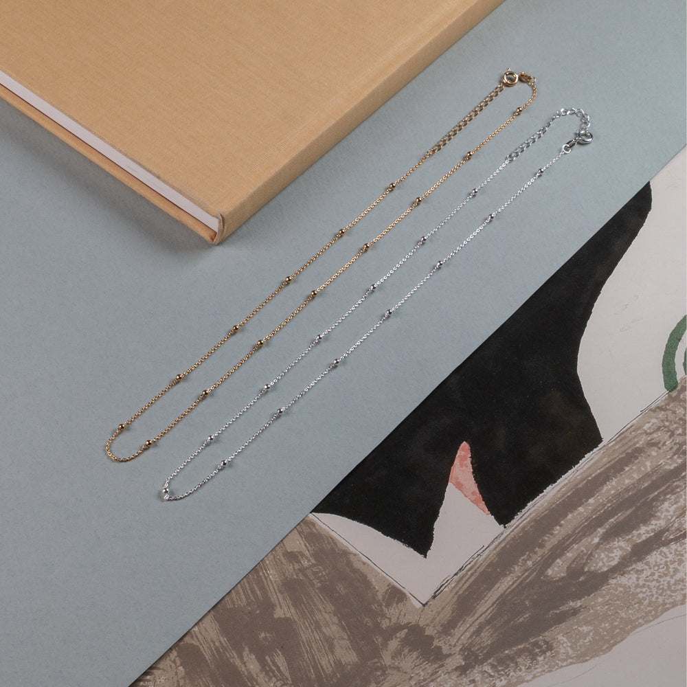 Venus necklace handcraftedcph sterling  silver 18k gold plated halskæde sølv forgyldt justerbar adjustable one size shiny saturn handcrafted