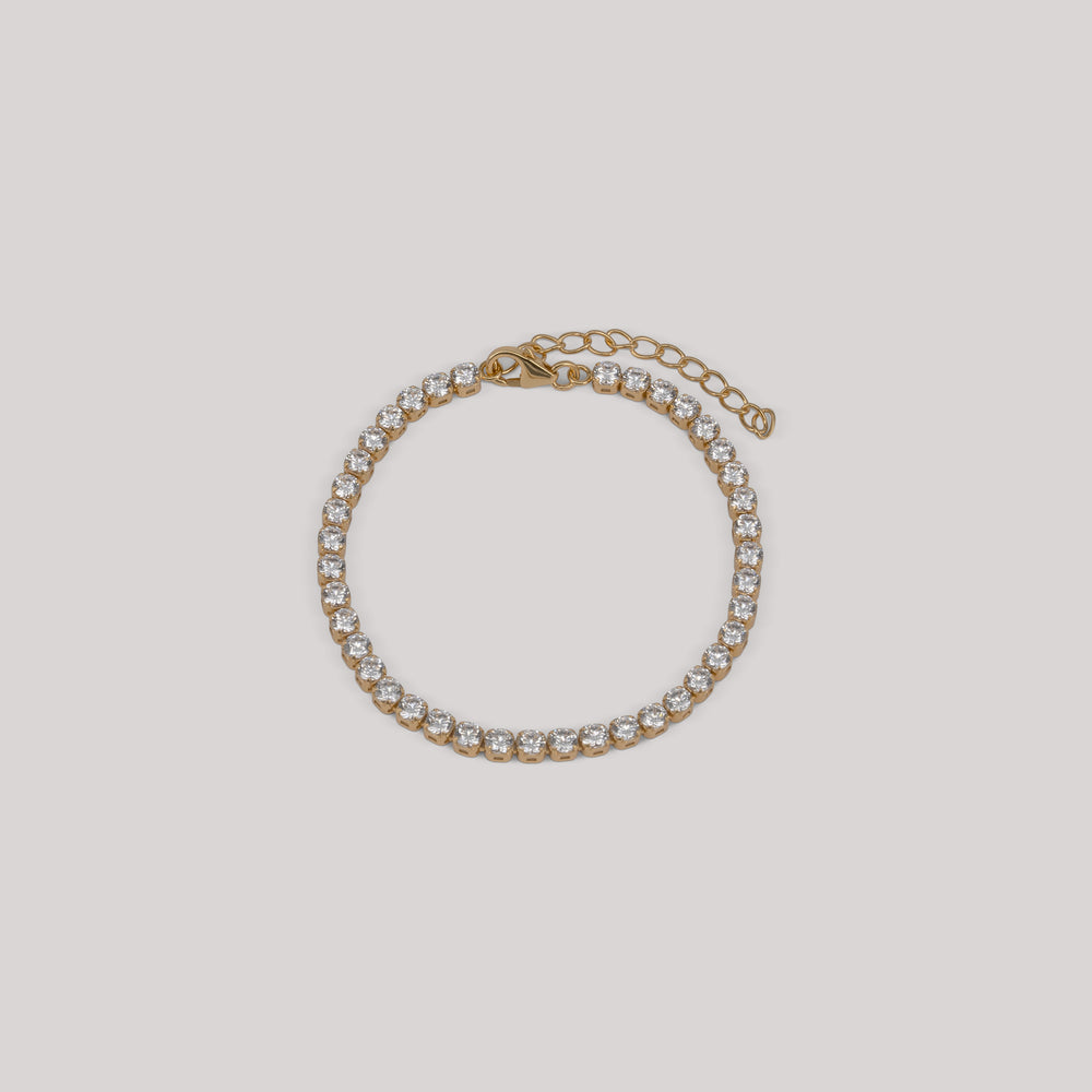 Zarin tennis bracelet handcraftedcph handcrafted tennisarmbånd handmade sterling silver 18k gold plated forgyldt sølv crystals luxury adjustable danish design copenhagen jewelry