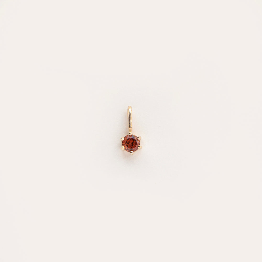 
                  
                    champagne zircon zirconia Athena solid gold 9k massiv guld four prong pendant charm hancraftedcph vedhæng guldvedhæng simple
                  
                
