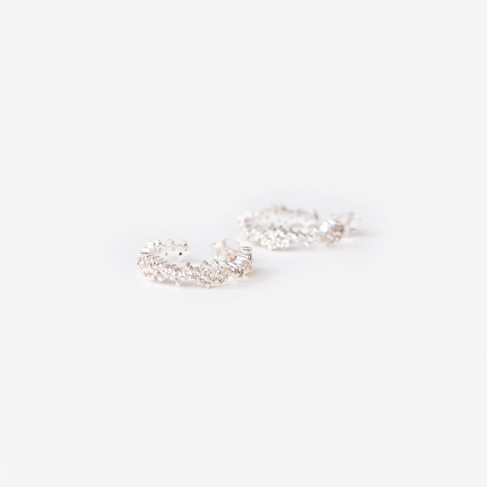 cornelia hoops silver gold plated cluster creoles crystal handmade forgyldt sølv handcraftedcph