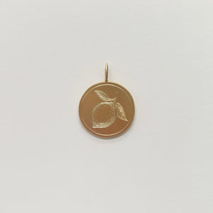 lemon pendant charm engraved signature pendant citron necklace halskæde vedhæng pendant sølv silver 18k gold plated handmade handcraftedcph danish design copenhagen