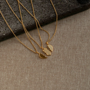 threesplitheart pendant gold plated pendant sterling silver forgyldt sølv vedhæng med hjerte.jpg